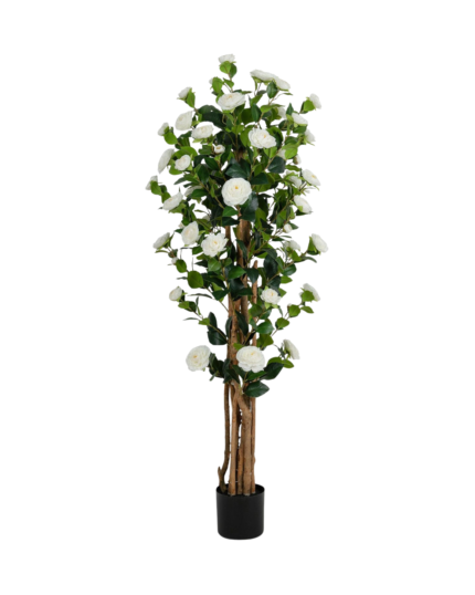 Artificial White Rose Tree (150cm)